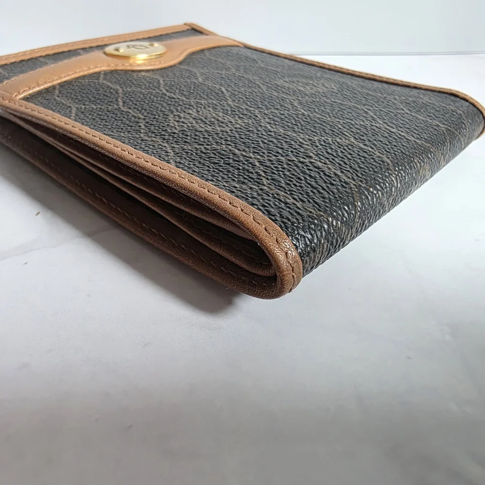 Vintage Christian Dior Honeycomb Monogram Men's Bifold Wallet - Picture 8 of 11